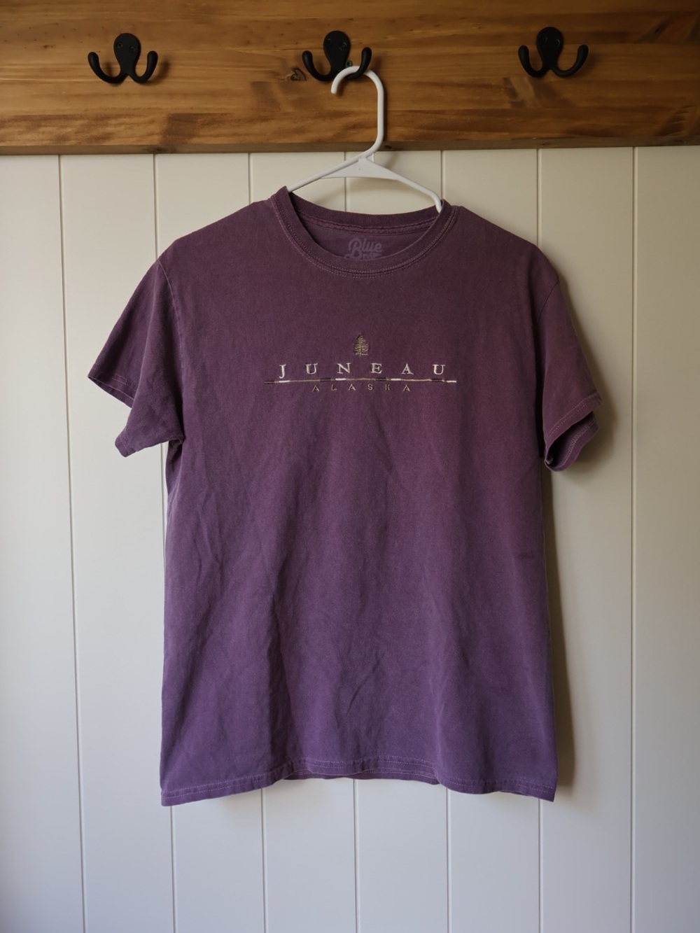 Vintage Juneau Alaska Graphic Tee - Dusty Purple Unisex M